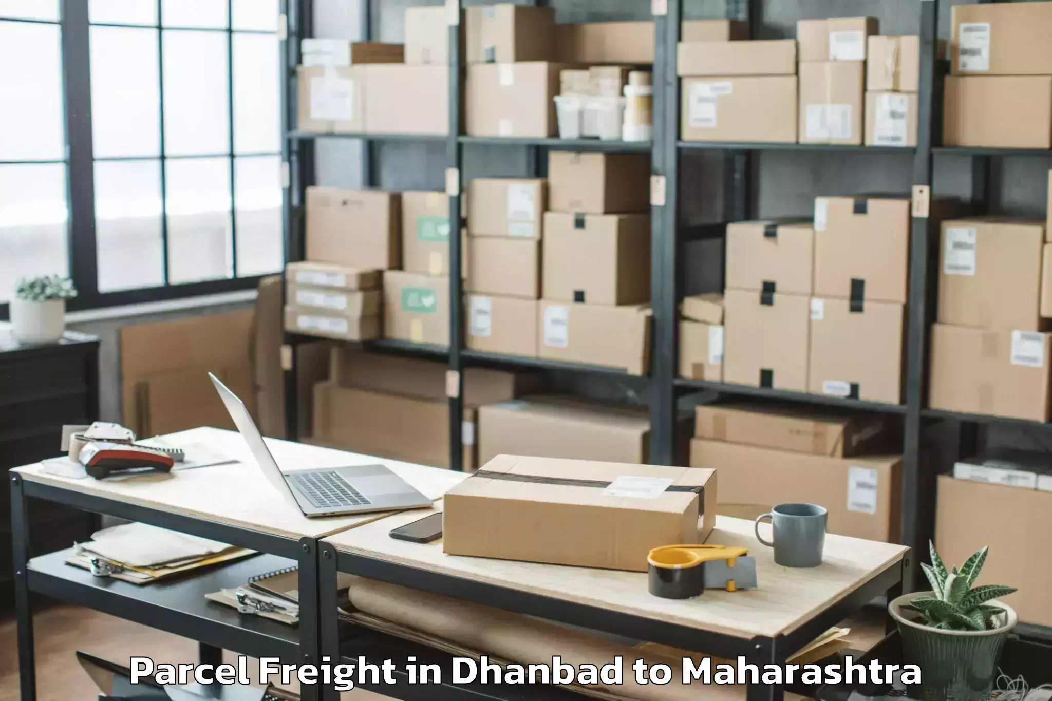 Quality Dhanbad to Pombhurna Parcel Freight